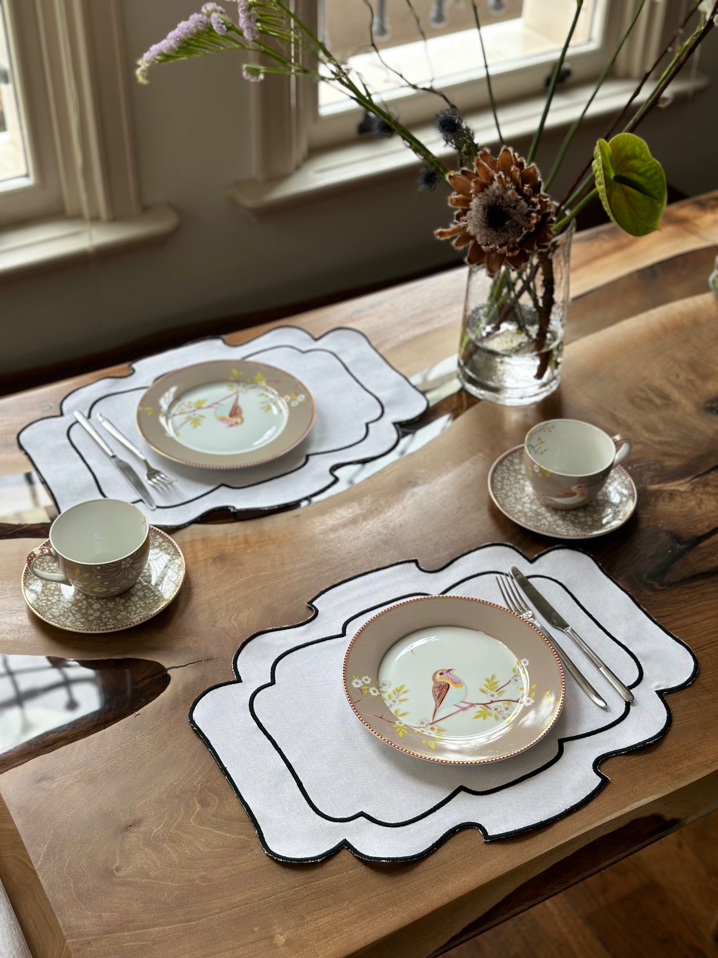 Cora Embroideried Placemat Set of 2